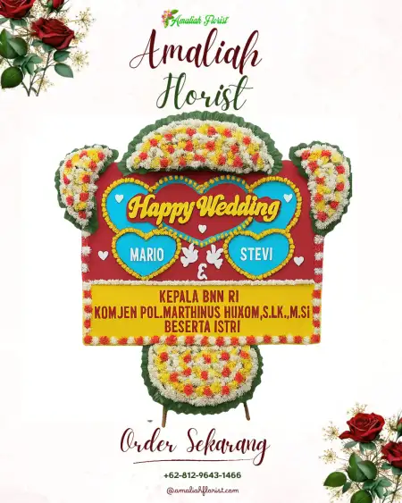 Papan Bunga Pernikahan Buton Tengah